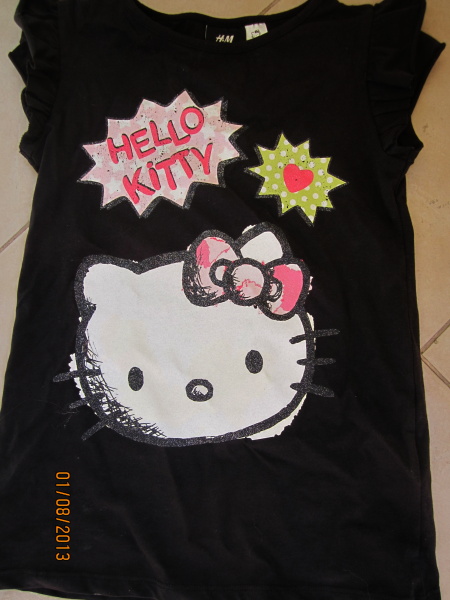 Super tričko s kitty, h&m,128