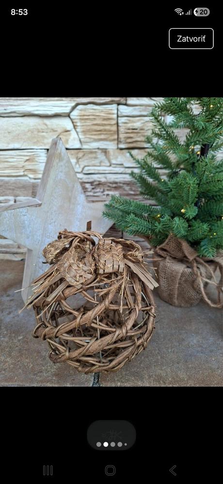 Nadherna prutena velka dekoracná guĺa-banka, 