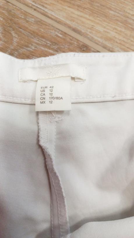 Biele nohavice, h&m,40