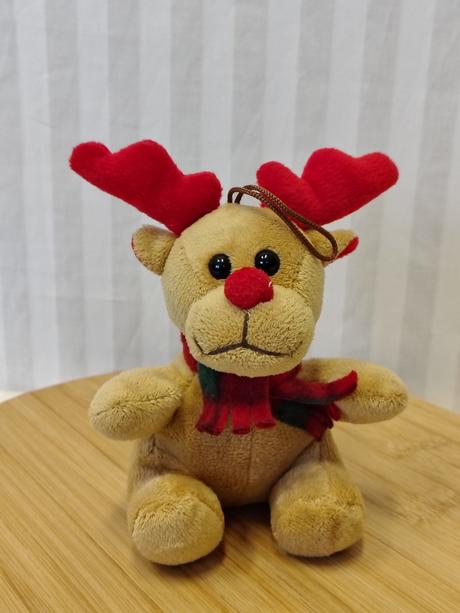Vianočný plyšový sobík s pútkom, cepewa, 18 cm,
