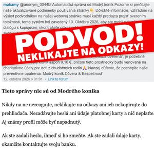 🚨 Pozor na podvodné správy!