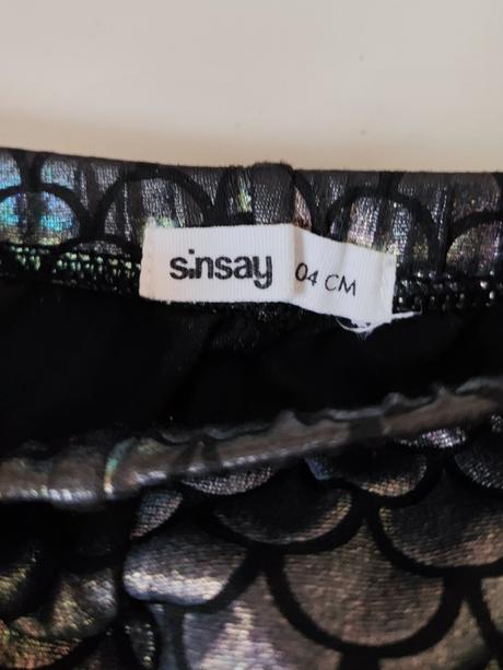 Legínky šupinky metalické, sinsay,104
