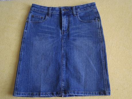 Elastická rifľová minisukňa, s