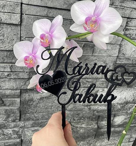 Tortový zápich - čierny, 