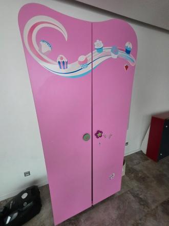 Ružová skriňa cilek muffiny, 