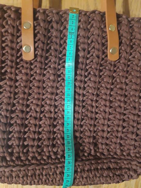 Hackovana kabelka hneda,