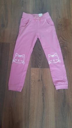 Ružové tepláky, h&m,128