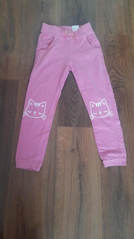 Ružové tepláky, h&m,128