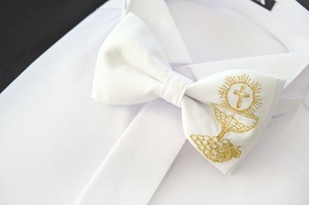 Detský motýlik na 1 sv. prijímanie zlatý hrozno, 