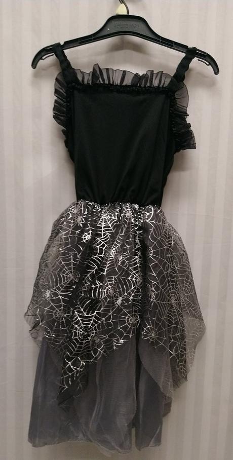 Kostým čierno strieb. pavúčie dievča basic 104-116,