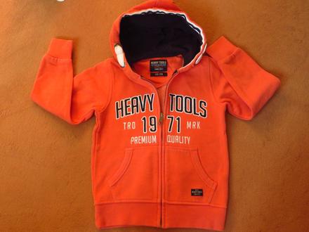 Oranžová mikina - veľ. 122/128, 122