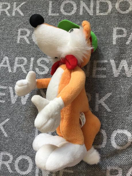 Retro plysovy lisiak maskot schwabisch hall,