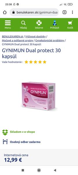 Skúsenosť s Gynimun Dual protect