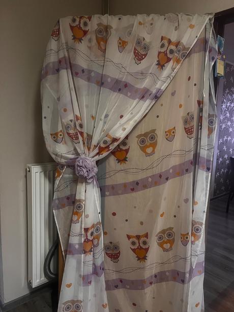 Záclona so sovickami 105x210 cm, 