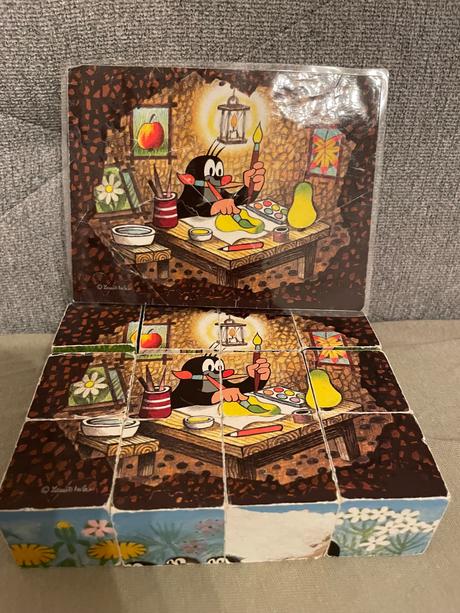 Drevené kocky-krtko-12ks, 