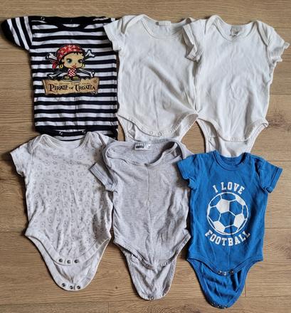 Body s krátkym rukávom 6ks, ergee,80