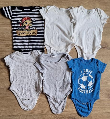 Body s krátkym rukávom 6ks, ergee,80