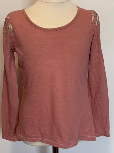 Next ružové tričko s dlhým rukávom, next,128