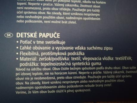Papuče svietiace v tme, lupilu,25