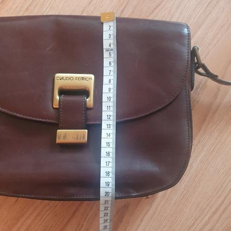 Kožená kabelka claudio ferrici, 
