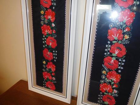 Obrazy čierno červený vzor,, 