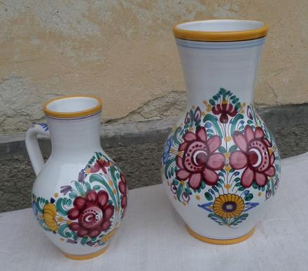 Krčah - 2ks modranská keramika, 