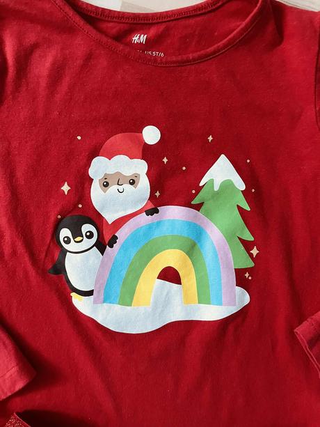 Veľ. 110/116 zn. h&m krásne vianočné tričko, h&m,110