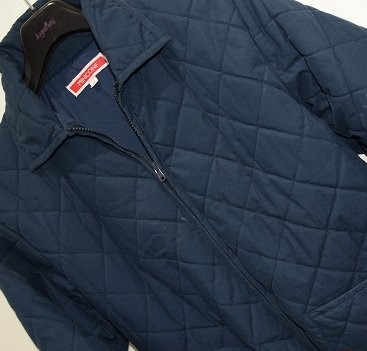 Tmavomodrá prešívaná bunda, s