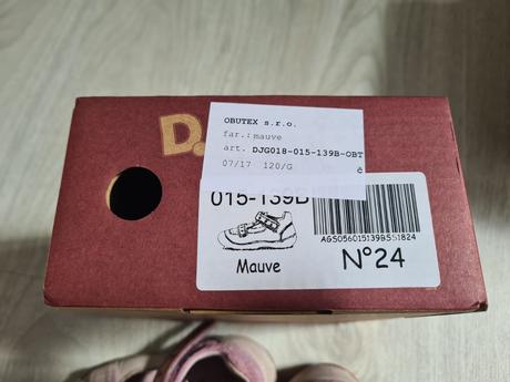 Kožené sandálky d.d.step mauve, veľ. 24, d.d.step,24