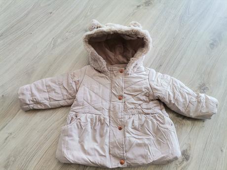 Dievčenska krémová zimná bunda, f&f,80