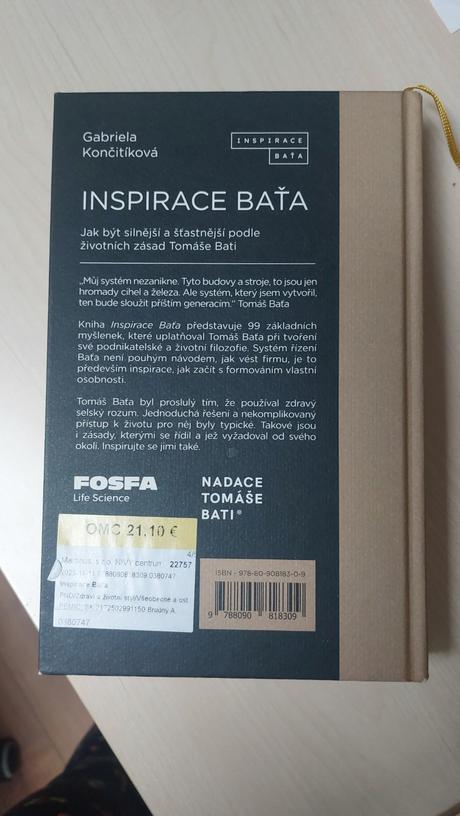 Inspirace baťa kniha, 