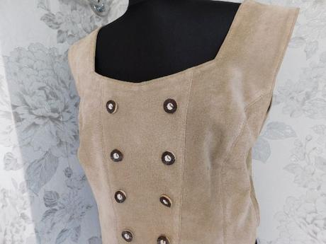 Damska kvalitna semišova vesta ku kroju, 46