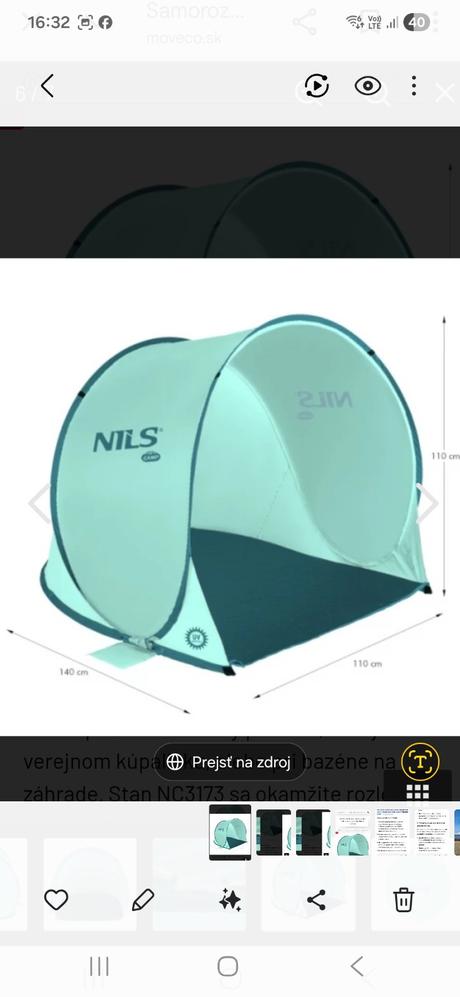 Plážový stan nils, 