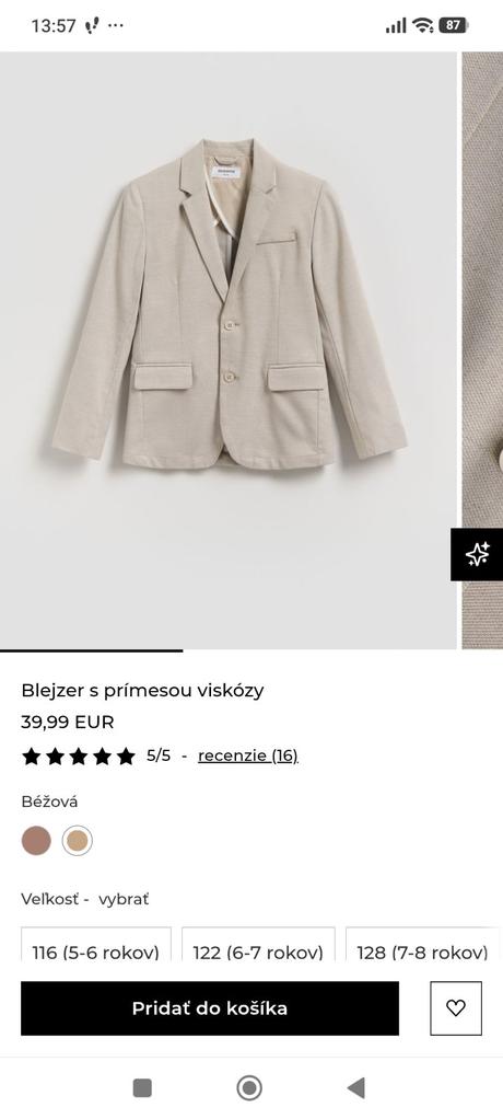 Krásny oblek pre chlapca reserved, 128