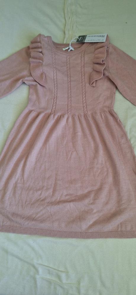 Ružové pletené šaty 140cm, sinsay,140