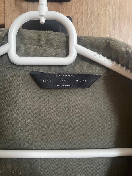Khaki roztrhaná košeľa pánska, zara,m