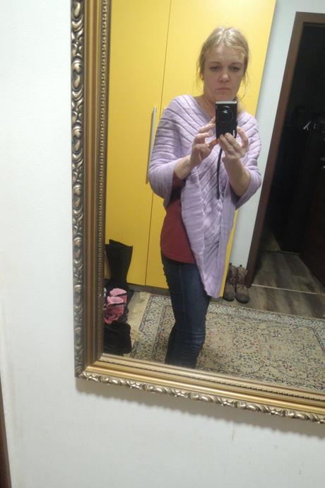 Luxusný alpakový svetrík-pelerínka, top stav, m