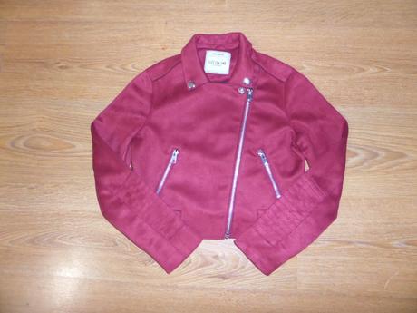 Zamatová bordová bunda, 140