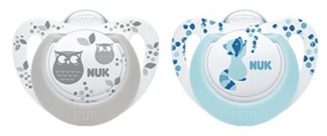 Nuk silikón. cumlík genius color 0-6m, 2ks, nuk