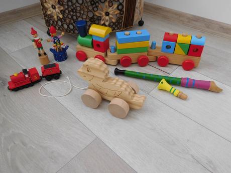 Drevené hračky pre dieťatko, 