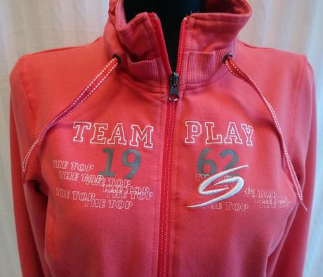 Dámska ružová elastická mikina na zips, shamp, s/m, m