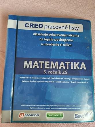 Matematika zakladač +pracovné listy,