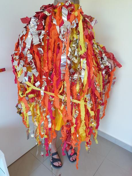 Karnevalová maska - oheň,