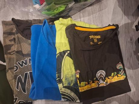 Balík trička, kraťasy veľ.140, cca32ks, 140–152