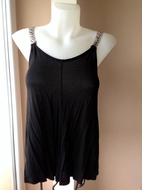 Pružný top s lesklymi ramienkami /53, atmosphere,36