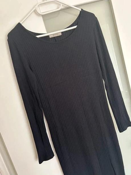 Úpletové slim šaty, bershka,s