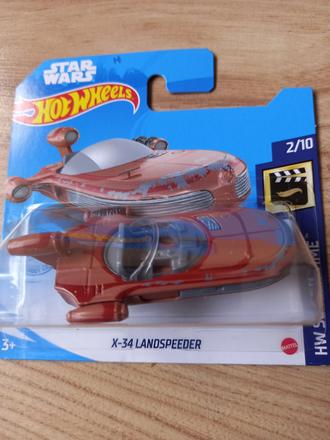Hot wheels star wars x-34 landspeeder, 