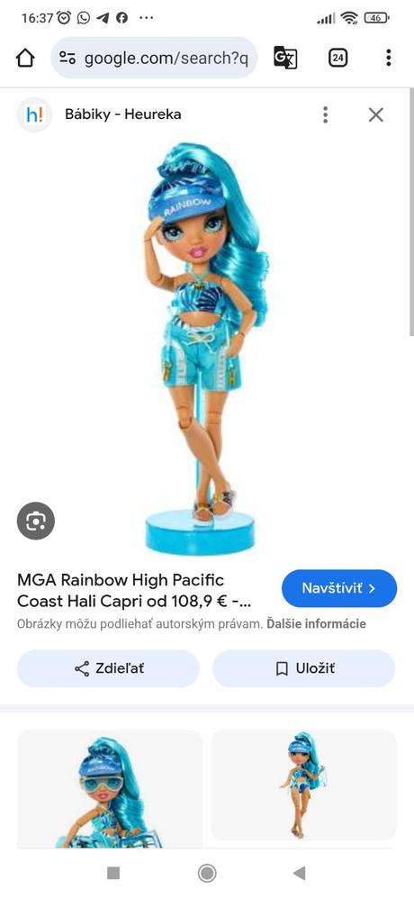 Babika rainbow high - hali capri, 