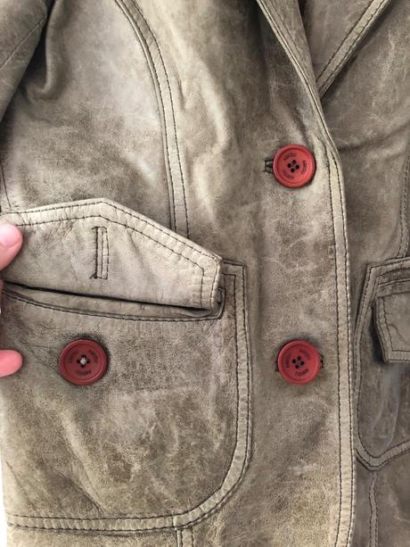 Štýlová kožená bunda, amisu,36