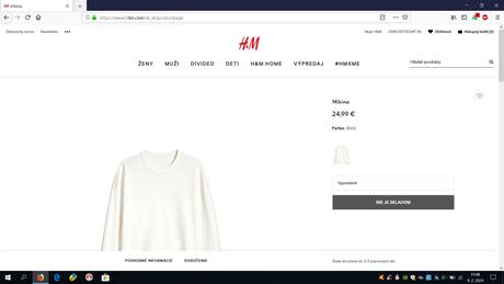 Mikina hm, mikina santa reserved, h&m,l